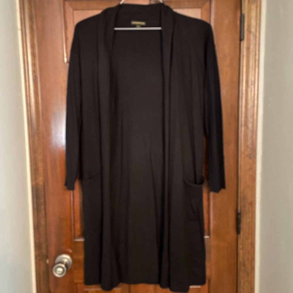 Size Medium Catherine Malandrino black open cardigan